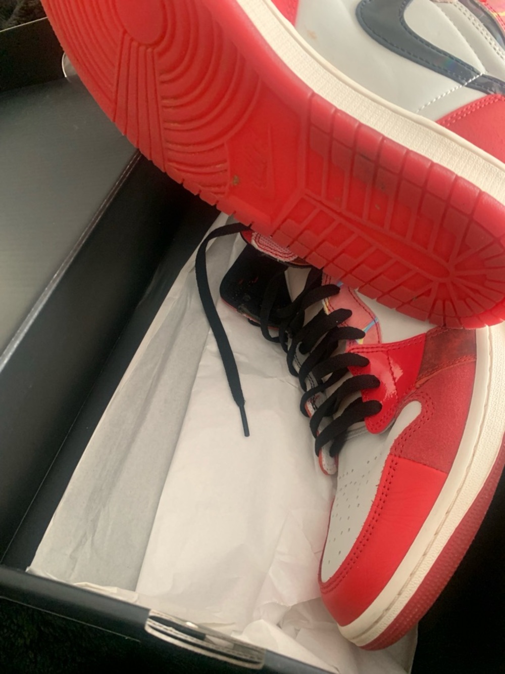 Nike Men’s Red, White & Black Low-Top Sneakers